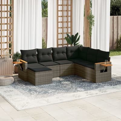 vidaXL Garden Sofa Set Grey - 21.7 x 21.7 x 14.6