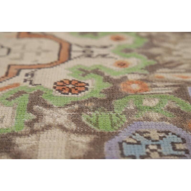 Traditional Tabriz Persian Area Rug Hand-Knotted Geometric Wool Carpet - 6'7"x 9'10"