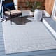 SAFAVIEH Courtyard Terezija Indoor/ Outdoor Waterproof Patio Backyard Rug - 10' Square - Blue/Navy
