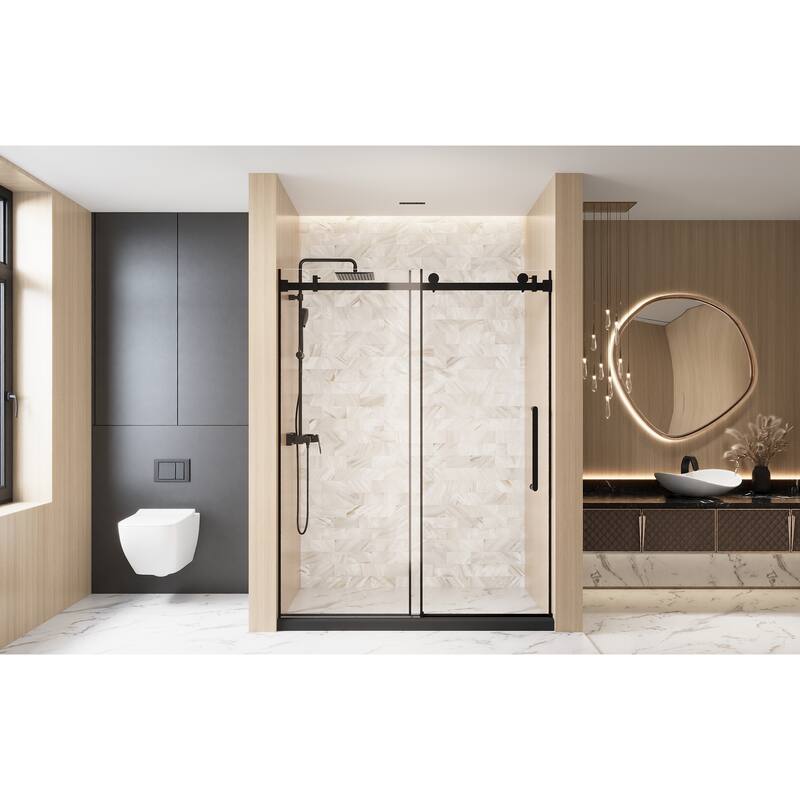 GDFStudio - Everett Frameless Single-Sliding Shower Door