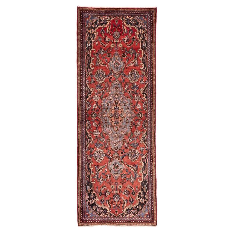 ECARPETGALLERY Hand-knotted Andelz Red Wool Rug - 3'6 x 10'0