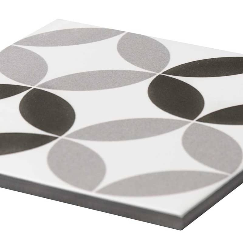 Twinkle 9x9 Matte Porcelain Encaustic Tile - Floor, Wall, Backsplash