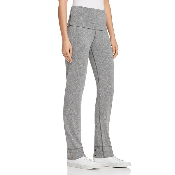 Splendid Women's Heathered High Waist Contrast Trim Activewear Sweatpants - Grey. Opens flyout.