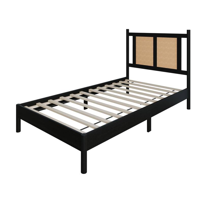 CraftPorch Transitional Wooden Platform Kid Bed