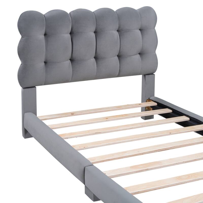 Upholstered Platform Bed with Soft Headboard