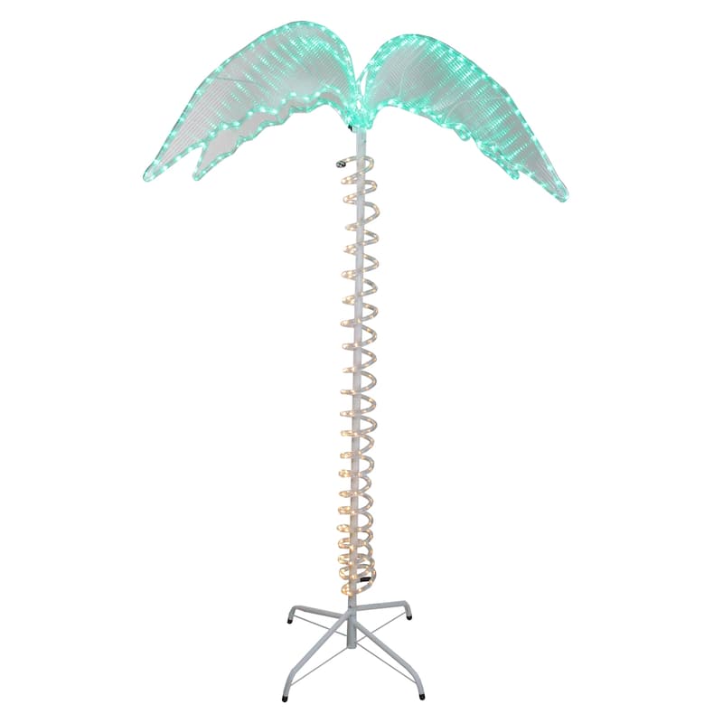 7' Pre-Lit Tropical Palm Tree Outdoor Decoration - Rope Lights