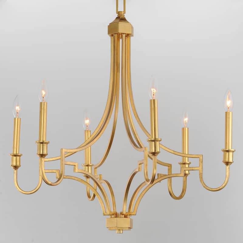 Maxim 12786 Normandy 6 Light 29" Wide Taper Candle Style Chandelier