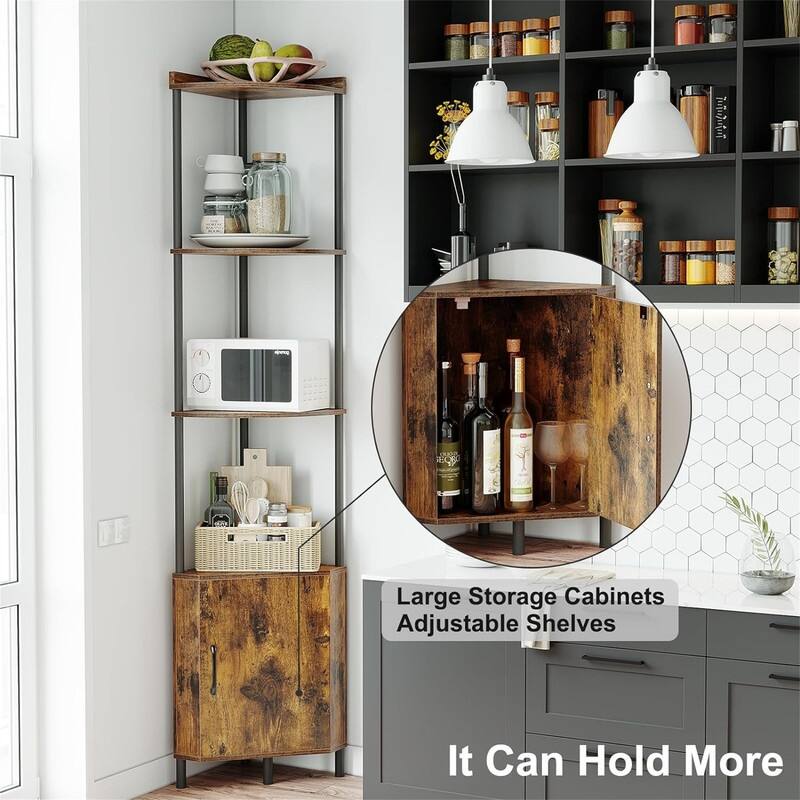 Bathroom Shelves - 11.69"D x 11.69"W x 65.43"H