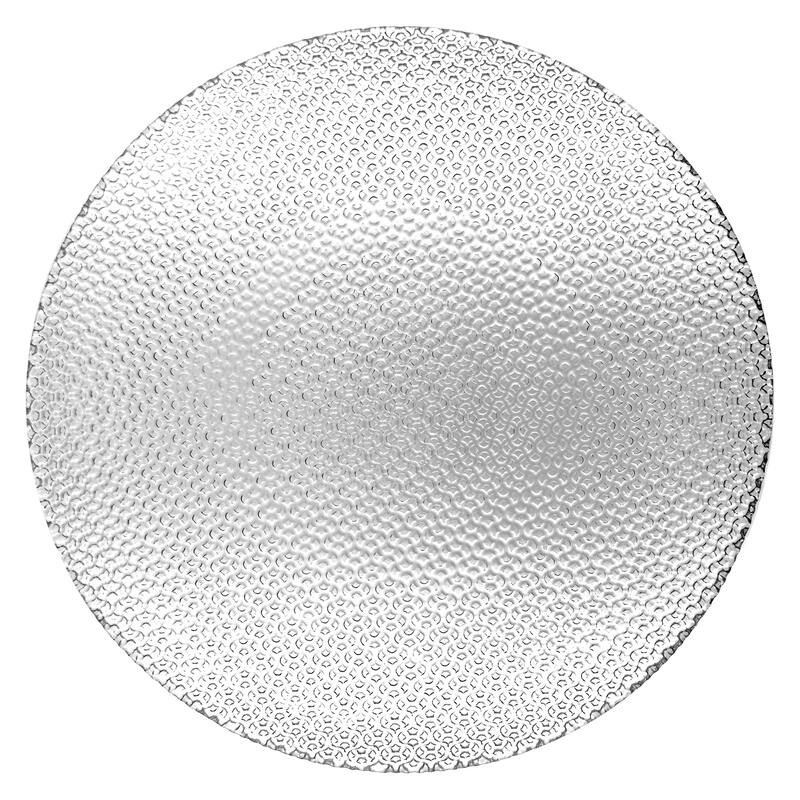 Versatile Gilded Glass Dinnerware with Pebble Pattern and Distressed Finish