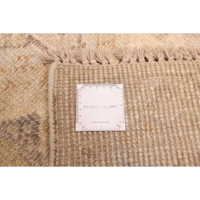 ECARPETGALLERY Hand-knotted Kavya Oushak Light Khaki Wool Rug - 8'10 x 11'9
