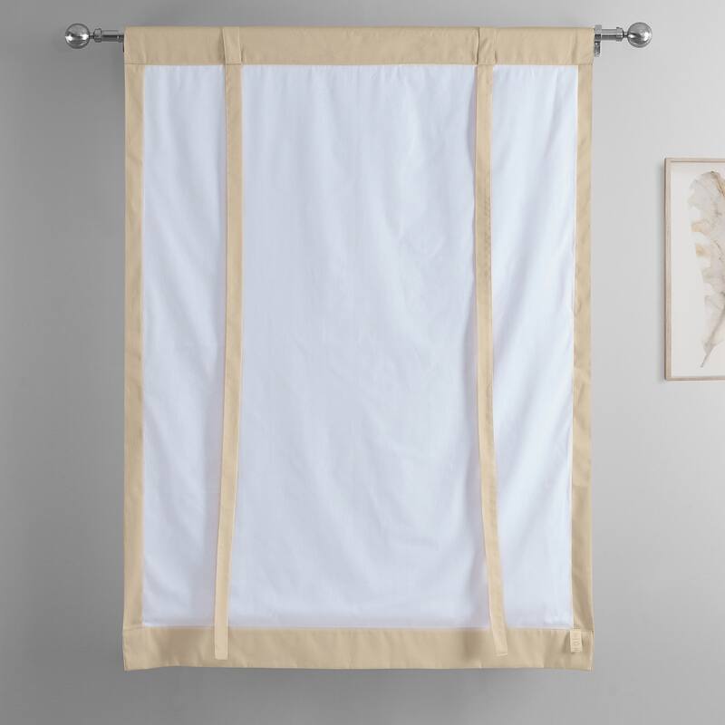 Exclusive Fabrics Solid Cotton Tie-Up Window Shade (1 Panel)