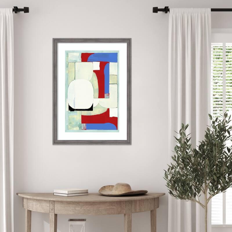 Bold Graphic Forms No. 3 by Cartissi Wood Framed Wall Art Print