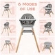 preview thumbnail 3 of 8, 6 in 1 Convertible Wooden Highchair Baby High Chair with Double Tray