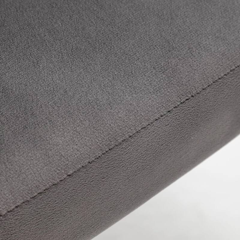 Modern Velvet Accent Chair with Channel-Tufted Design Comfortable and Trendy Armless Seat