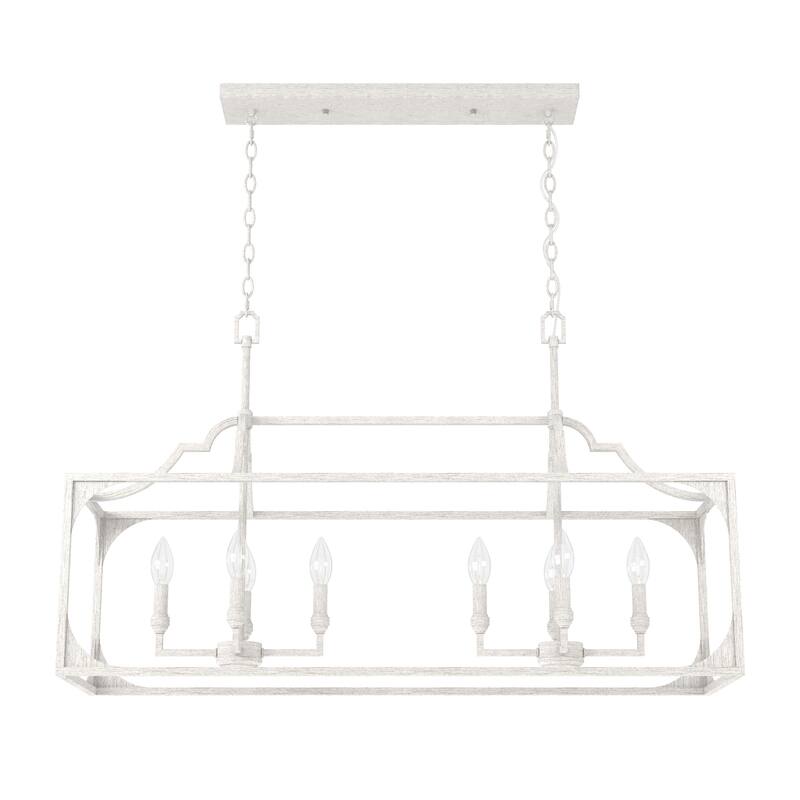 Hunter Highland Hill 8-Light Linear Chandelier - Dining Room Table - Farmhouse, Rustic