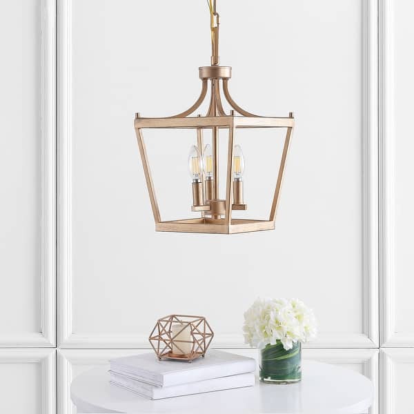 slide 4 of 15, SAFAVIEH Larton 3Lt Pendant - 10"x10"x21-93" Gold