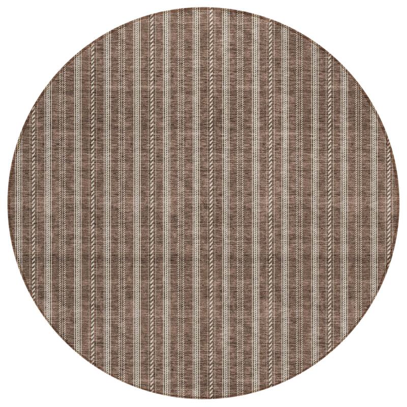 HomeRoots Striped Transitional Rectangle Outdoor Rug