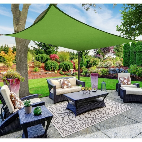 Grey Color Outdoor Sun Shade Sail Canopy Patio Cover Awning Shelter for Pergola Backyard Garden Yard 8 x 12 Rectangle Shade Cloth UV Block Sunshade Fabric