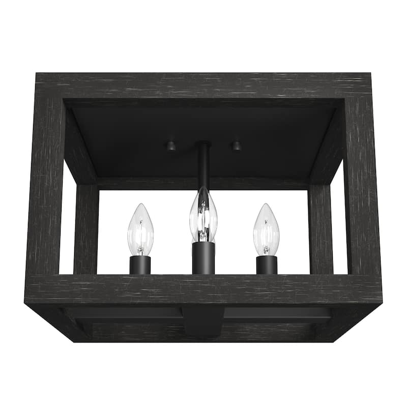 Hunter Squire Manor 4-Light Flush Mount - Modern Farmhouse, Transitional - Damp Rated!