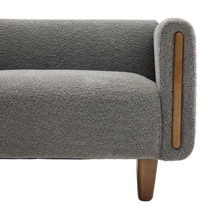 Christopher Knight Home - Soft Upholstered 78.7" 3-Seater Sofa with Rubberwood Legs