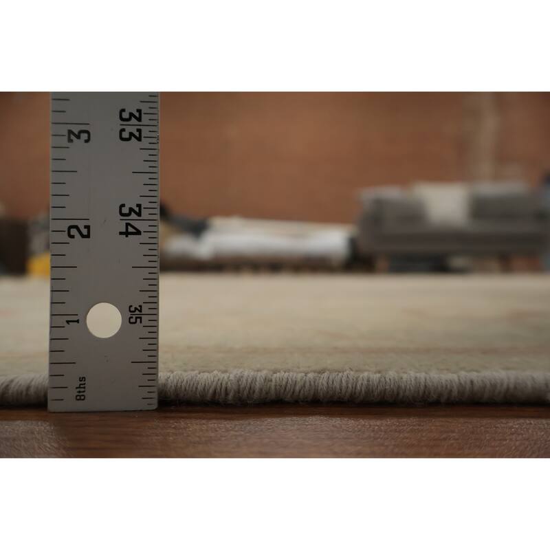 Hand Knotted Oriental 100% Wool Carpet Traditional All-Over Beige & Ivories Ziegler Area Rug - 12' 2'' X 8' 10''