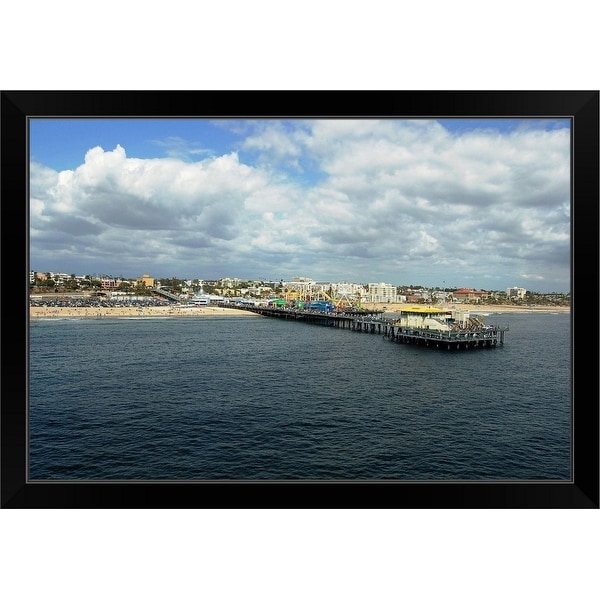 "Santa Monica Waterfront" Black Framed Print