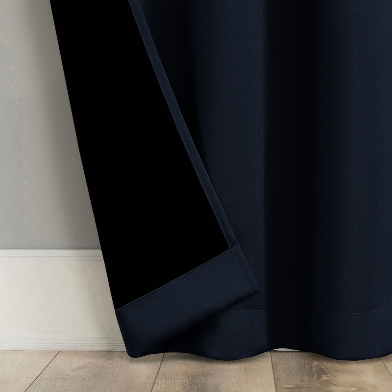 Sun Zero Sheridan Dual-Sided Magnetic Closure Total Blackout Grommet 2-Piece Curtain Panel Pair