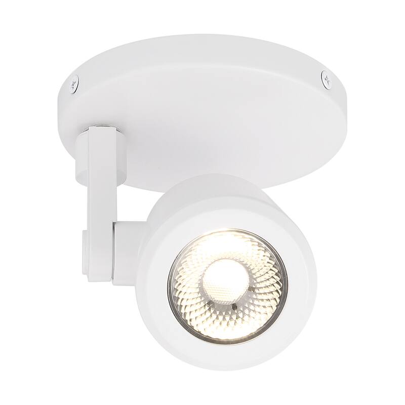 12 Watt LED White Taper Back Monopoint Spotlight Fixture - 3000K 36 Degree Beam Angle