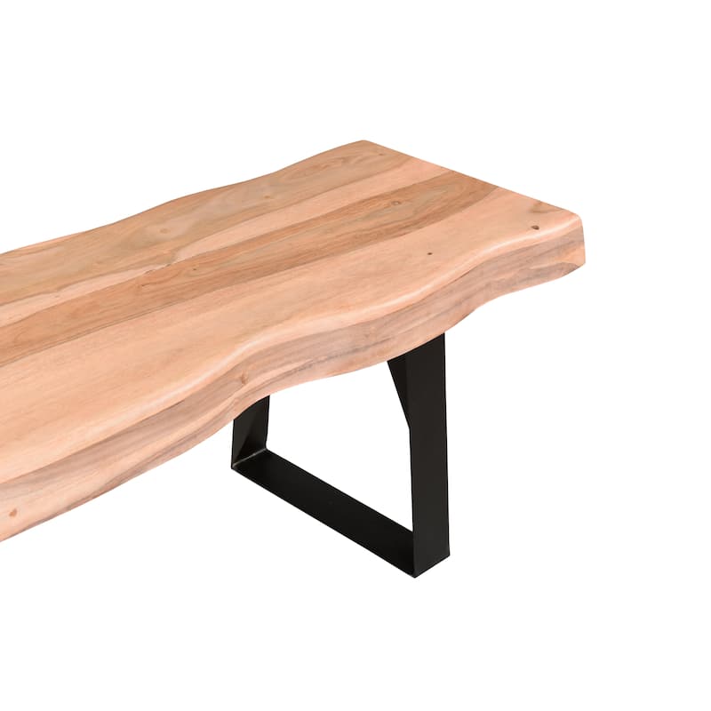 Sienna Live Edge Wave Dining Bench