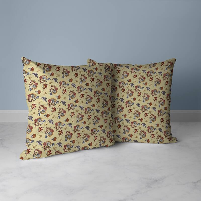 Cream And Blue Rose Dreams Indoor/Outdoor Throw Pillow Bed Bath & Beyond 39966459