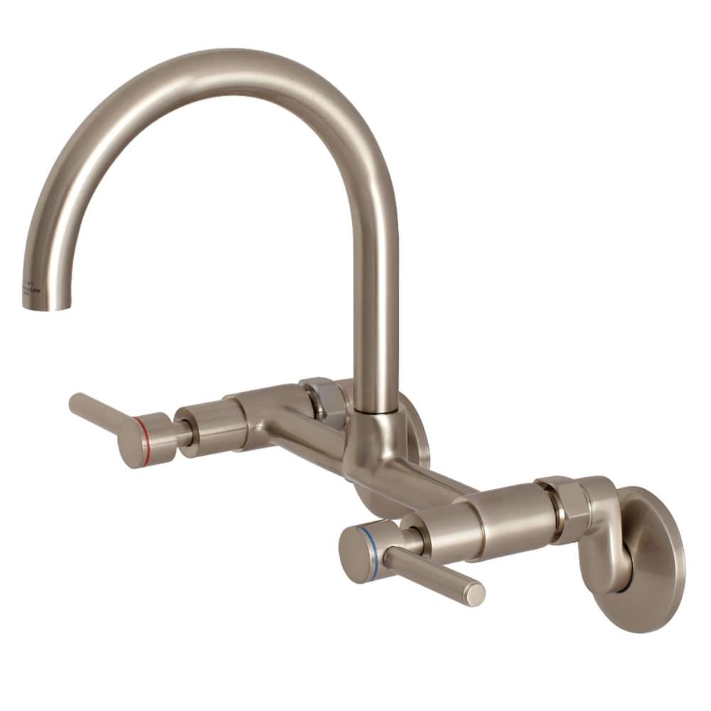 Kingston Brass Concord 8 in. Adjustable Center Wall Mount Kitchen Faucet
