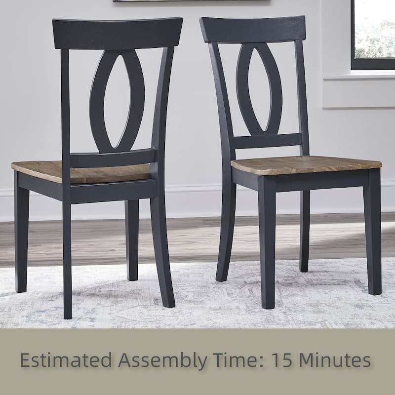 Signature Design by Ashley Landocken Brown/Blue Dining Chair - 18.25" W x 20" D x 37.63" H