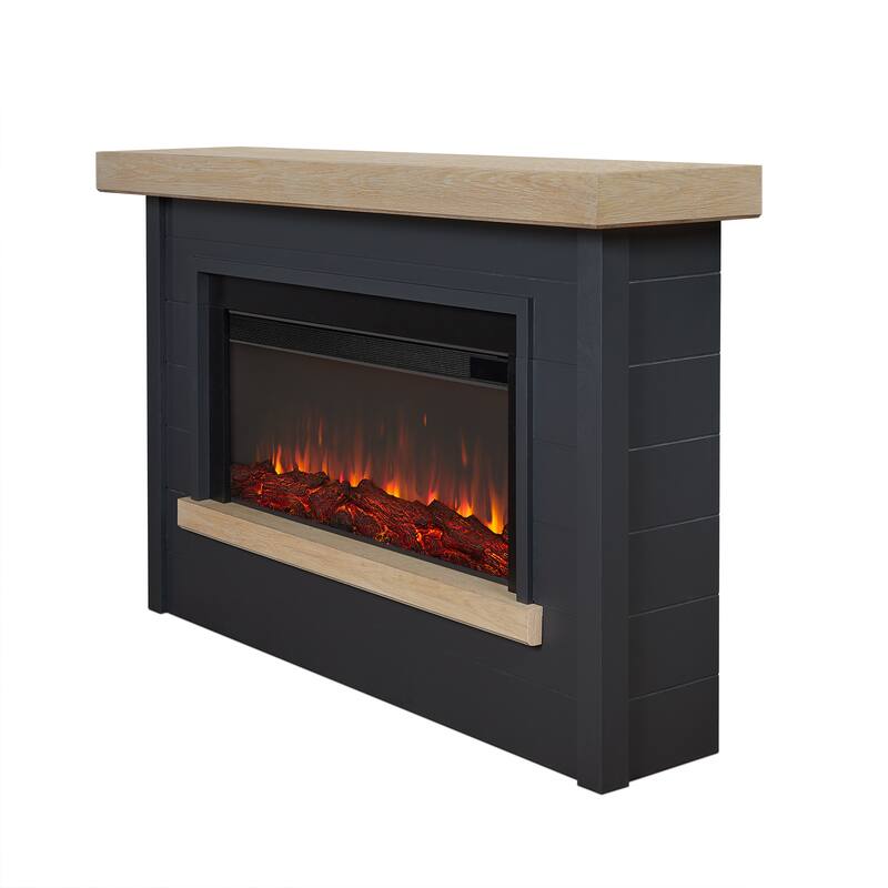 Bernice Landscape Electric Fireplace in Charcoal by Real Flame