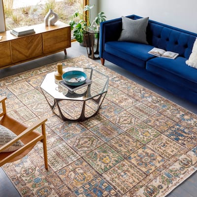 Artistic Weavers Lukae Machine Washable Vintage Border Area Rug