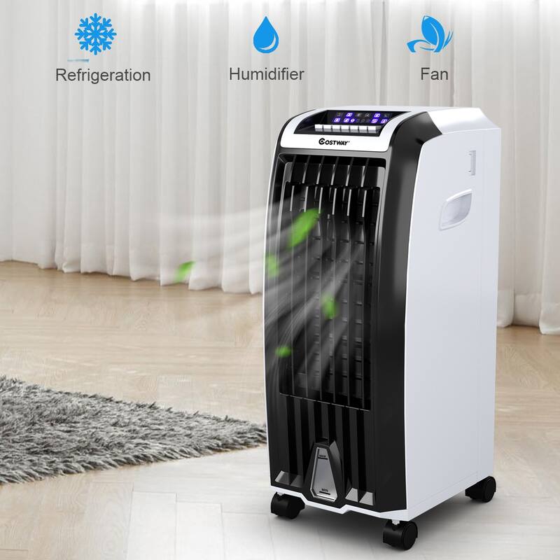 Costway Evaporative Portable Cooler Fan Anion Humidify W/ Remote