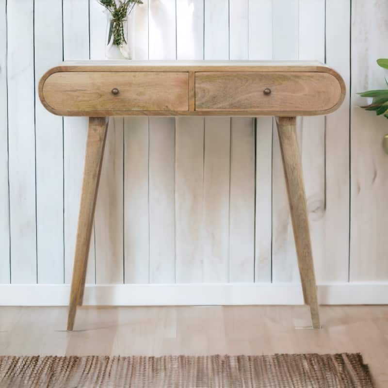 Artisan Furniture Solid Wood London Console Table , Beige , 2 Drawers