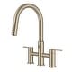 preview thumbnail 64 of 86, KRAUS Oletto Bridge Kitchen Faucet with 2-Function Pull-Down Sprayhead
