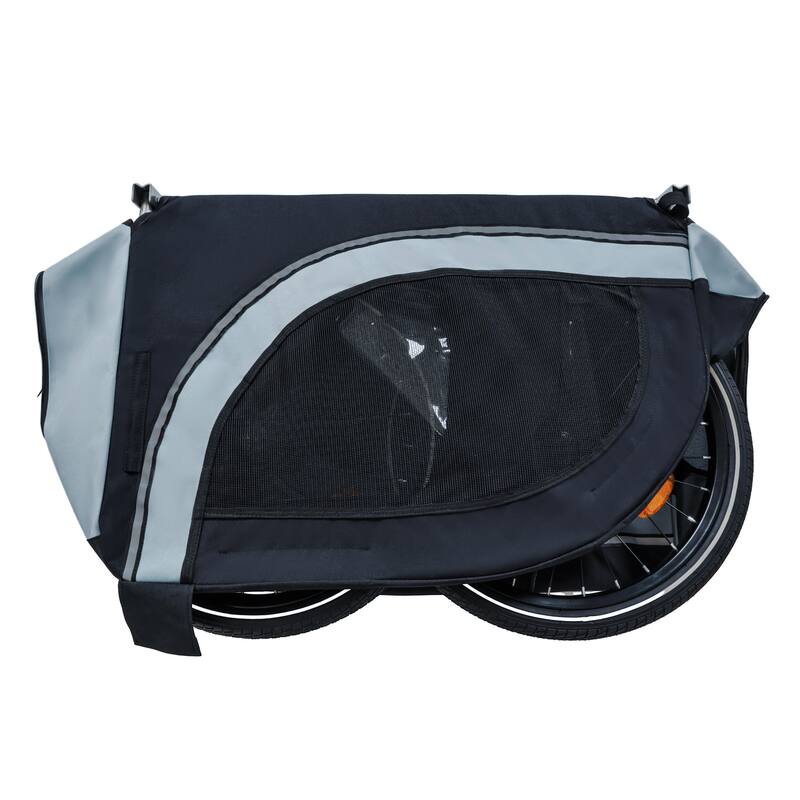 Large Folding Bike Trailer for Dogs, 100LB Capacity All-Terrain Pet Carrier for Cycling, Jogging, Camping & Outdoor Adventures