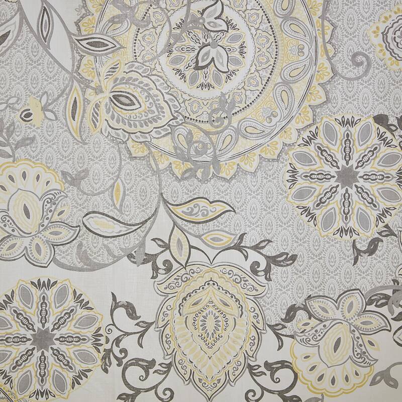 Shabby Chic Floral Printed Cotton Shower Curtain
