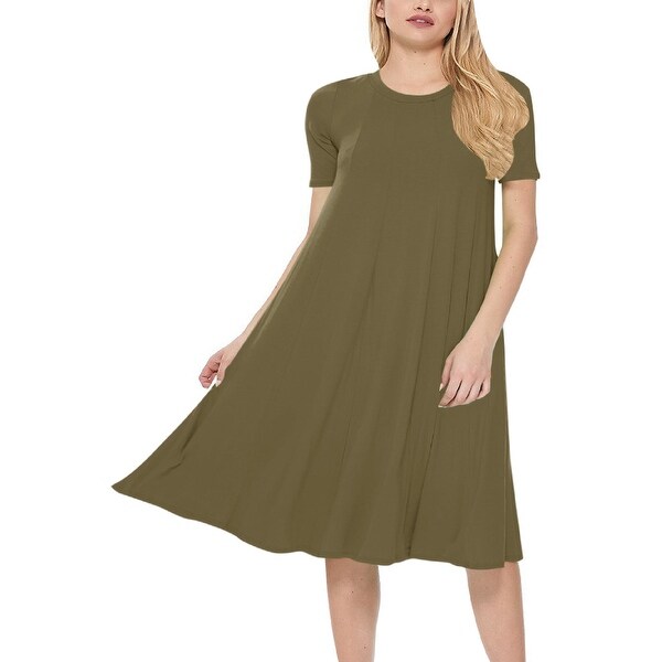 Solid a line dress Clearance