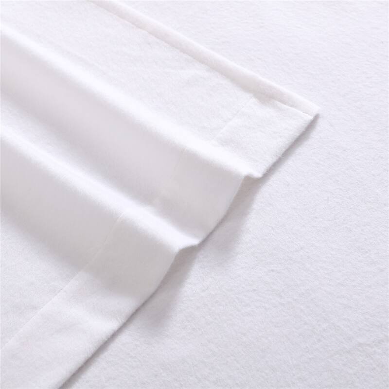 Laura Ashley Cotton Flannel Solid Deep Pocket Sheet Set