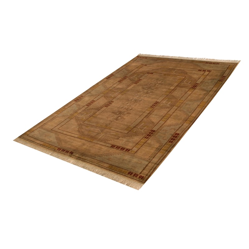 ECARPETGALLERY Hand-knotted Color Transition Taupe Wool Rug - 6'10 x 10'4