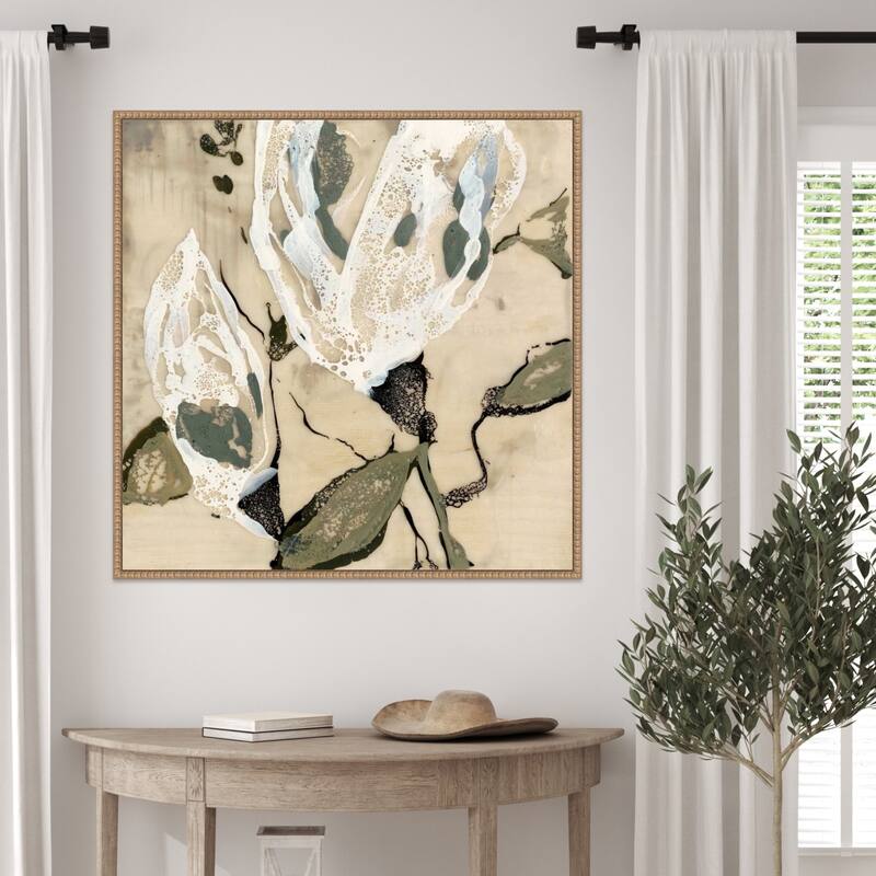 Flower s No. 2 by Jennifer Goldberger Framed Canvas Wall Art Print