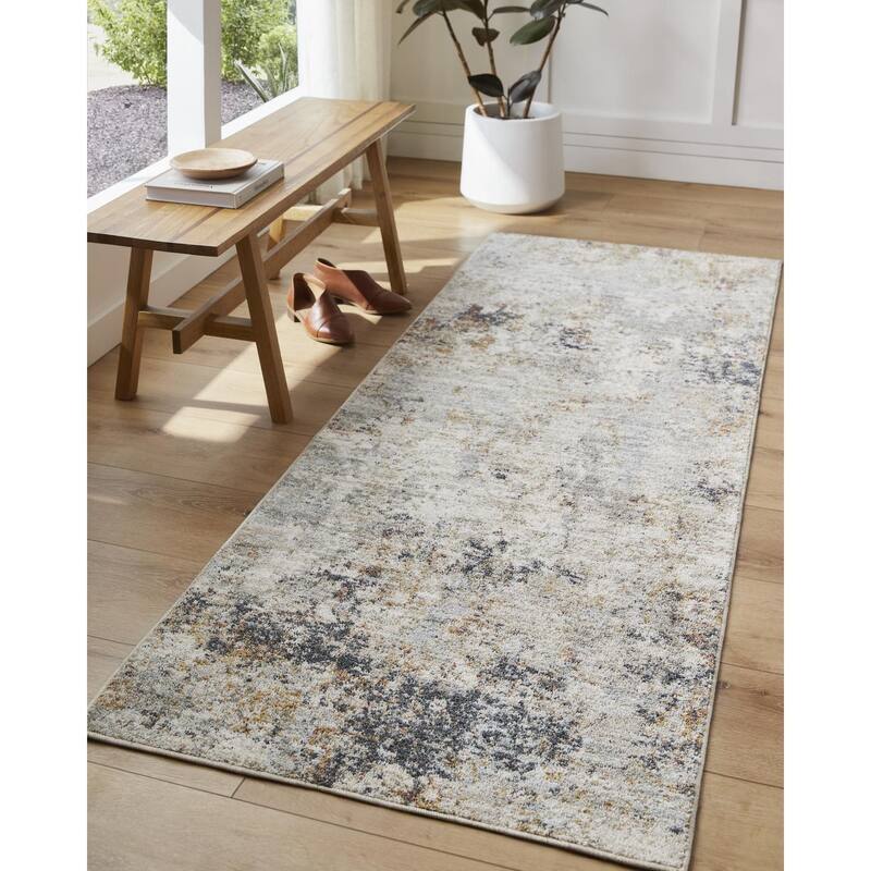 Livabliss Transitional Beckham Abstract Area Rug - 10' x 13'11" - Grey/Multi