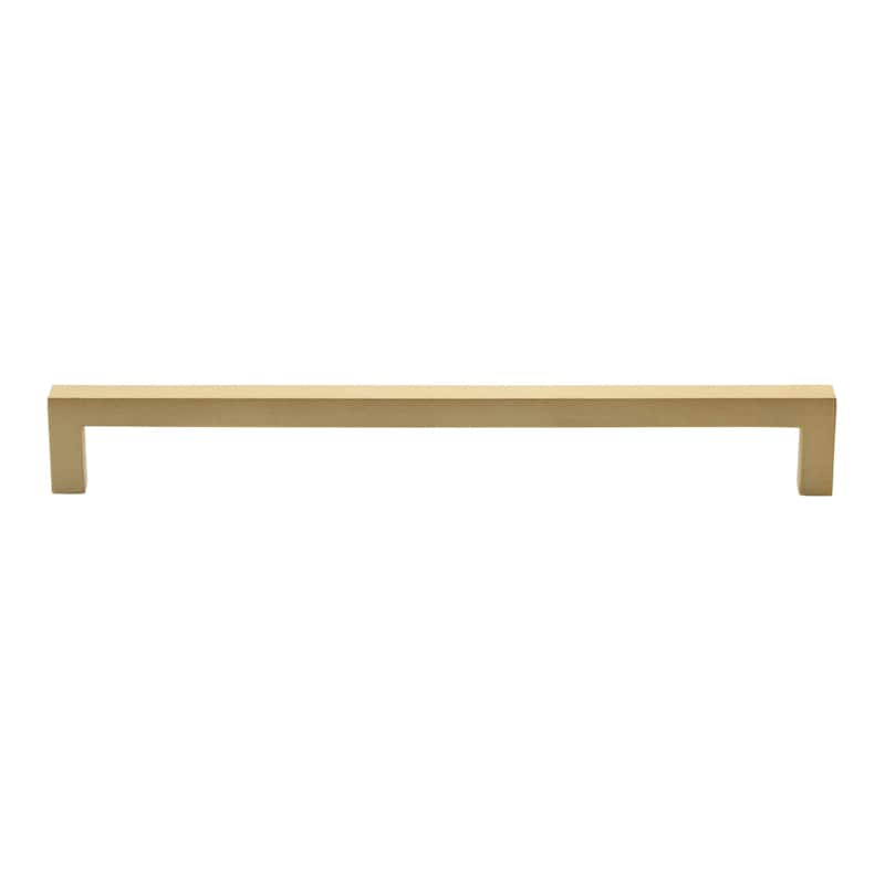 Gliderite 8.75-inch Satin Gold Solid Square Bar Pull Handle Pack of 25