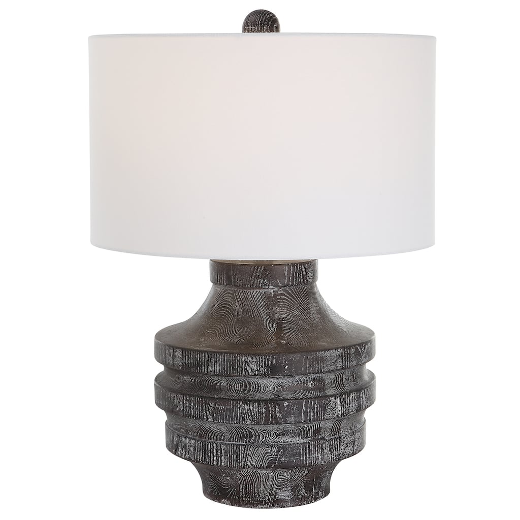 Uttermost Timber Carved Wood Table Lamp - 17"x24"x17"
