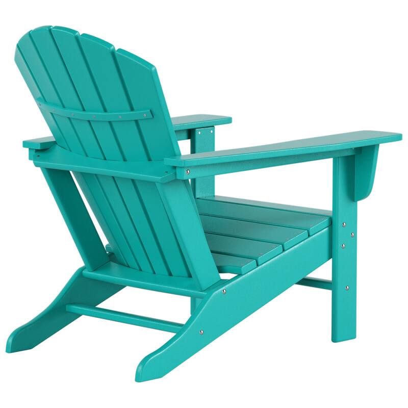 Altura Outdoor Eco-Friendly All Weather Adirondack Chair with Ottoman and Side Table (5-Piece Conversation Set)