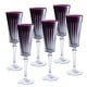 preview thumbnail 2 of 2, Majestic Gifts European Glass Champagne Flute-Amethyst- Set/6-7 Oz.