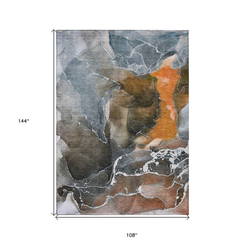Almilo Modern Art-Inspired Weather Resistant Current & Stylish Outdoor Rug