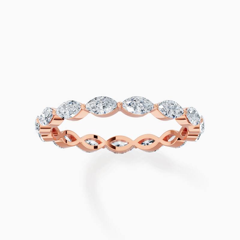 Auriya 14k Gold Marquise East-West Lab Grown Diamond Eternity Band 1.30 - 6.00 ct. tw. (F-G, VS)